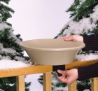 14" Heated Bird Bath with EZ-Tilt Deck and Pole Mount