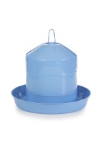 2  Gallon Painted Galvanized Poultry Waterer - Berry Blue