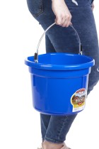 8 Quart Flat Back Plastic Bucket