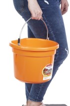 8 Qt Flatback Plastic Bucket Orange