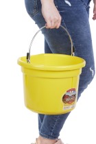 8 Quart Flat Back Plastic Bucket