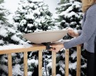 Deck-Mounted Heated Bird Bath