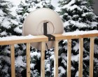 Deck-Mounted Heated Bird Bath