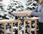 Deck-Mounted Heated Bird Bath