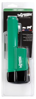 Green Handle Rechargeable Battery in Clam Shell