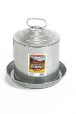 2 Gallon Double Wall Metal Poultry Fount