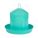 2  Gallon Painted Galvanized Poultry Waterer - Seafoam Green