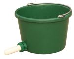 8 Quart Calf Pail Green with Nipple