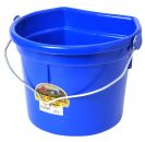 22 Quart Flat Back Plastic Bucket w/Knob Bail